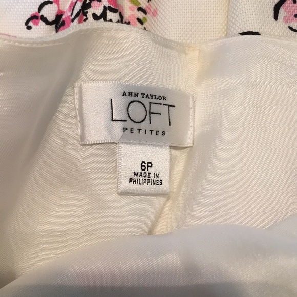 Vintage Ann Taylor Petites Strapless Floral Dress w/Belt - Picture 6 of 9